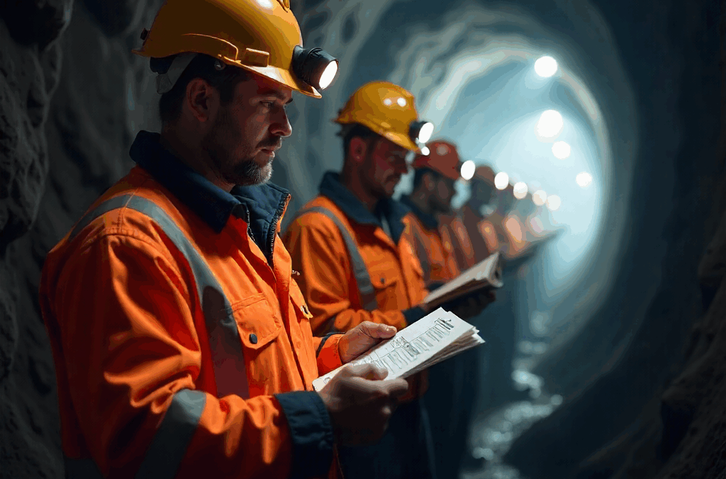 Mining Inspectors checking Highwall and Stockpile Stability